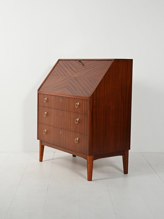 Image 1 of Secretaire scandinavo in mogano, anni '50