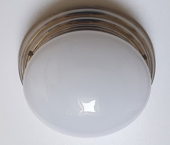 Image 1 of Art Deco style ceiling lamp opaline glass
