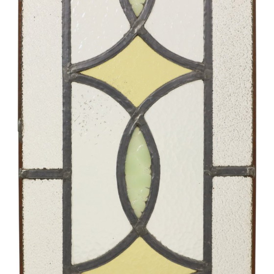 Art Deco Glasraam Glas in Lood Geometrisch 51x24cm – Decoratieve objecten (photo 7 of 14)