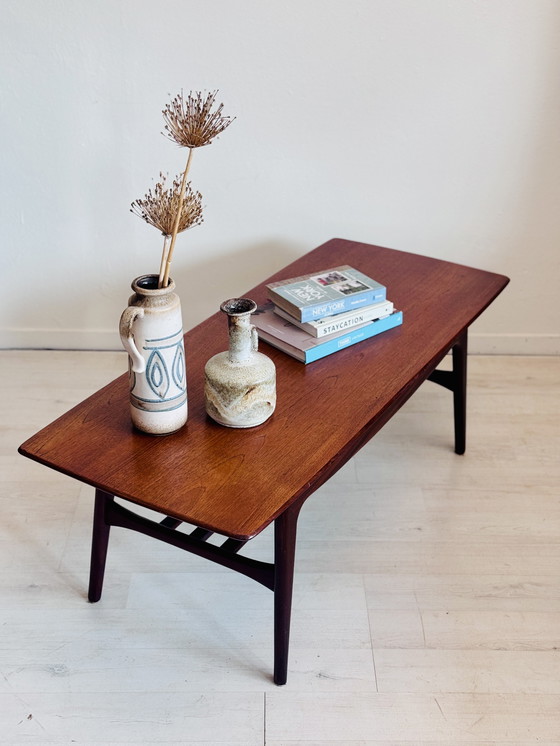 Image 1 of Table basse vintage Louis van Teeffelen, 1960, teck