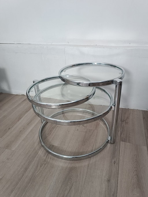 Bijzettafel met draaibaar blad, jaren 80