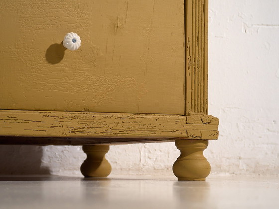 Large antique mustard chest of drawers (c.1920) #78 – Rustic (photo 15 of 40)