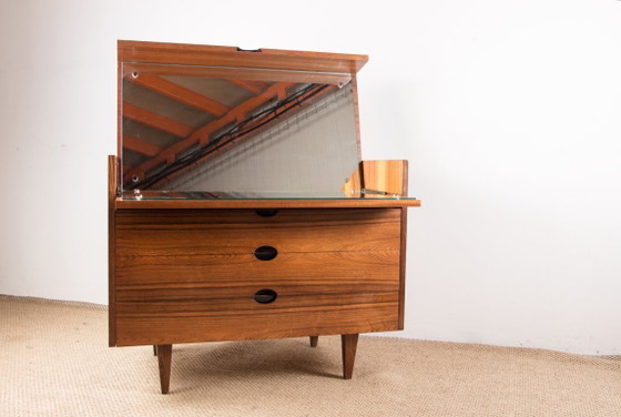 Toeletta o Cassettiera in Palissandro di Paul Geoffroy per Edition Charron 1960., Cassettiere, Legno, Marrone (foto 8 di 18)