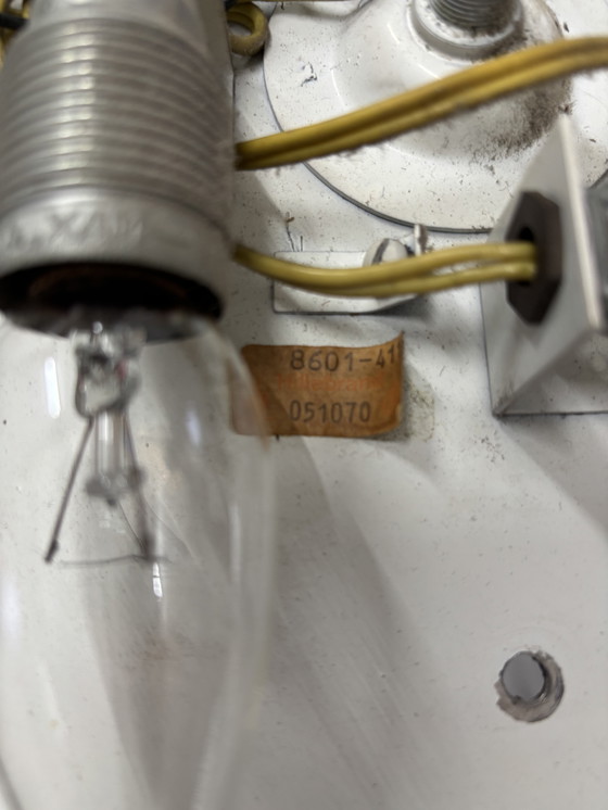 Image 1 of Specchio da parete vintage illuminato in vetro ghiacciato, Hillebrand anni '70