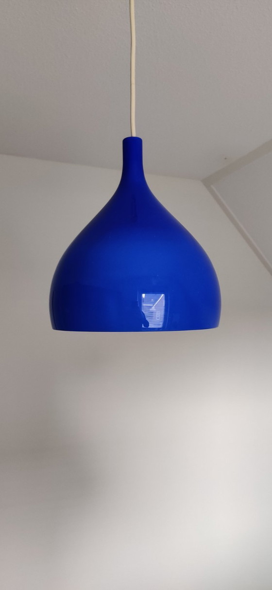 Image 1 of Venini blaue Pendelleuchte Paolo Venini Italienisches Design