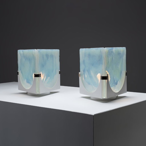 2x Murano-Glas-Tischleuchte von Leucos - La Murrina