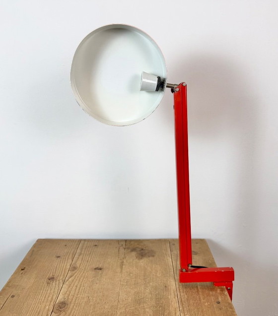 Vintage Red Adjustable Table Lamp, 1970s – Iron, Metal (photo 8 of 20)
