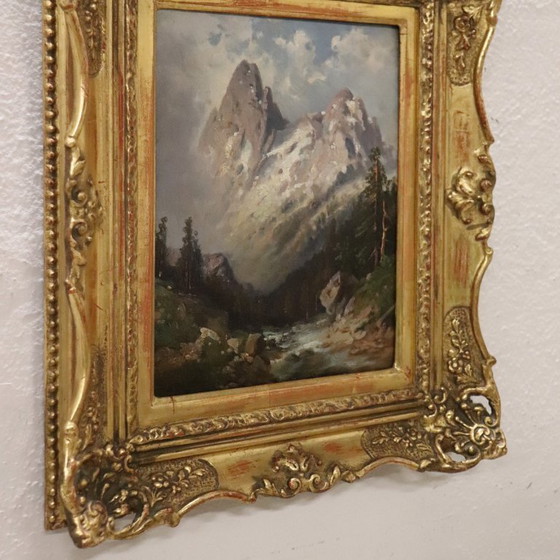 Image 1 of Mountain Landscape, Oil Painting on Board