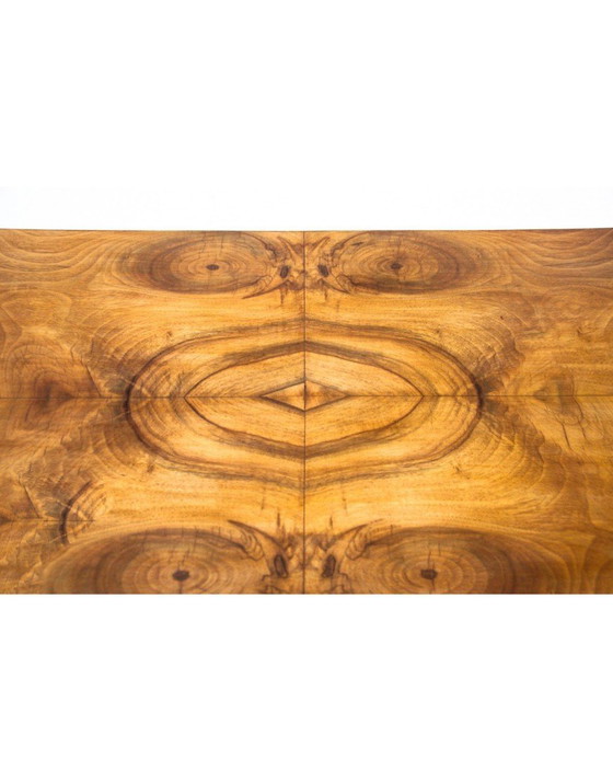 Image 1 of Art Deco walnut wooden console, Poland, 1940s.