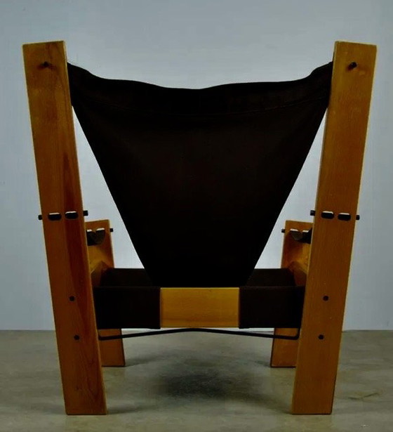 Chair, Armchair, vintage design, John de Haard – Wood, Canvas (photo 3 of 5)