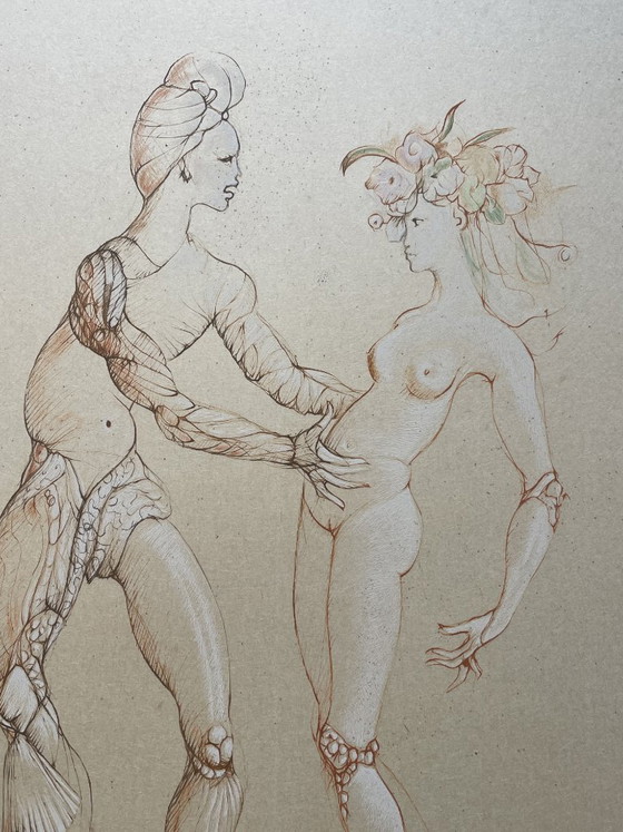 Leonor Fini - Paar - 1970 – Litho's & Zeefdrukken, Paper (photo 4 of 7)