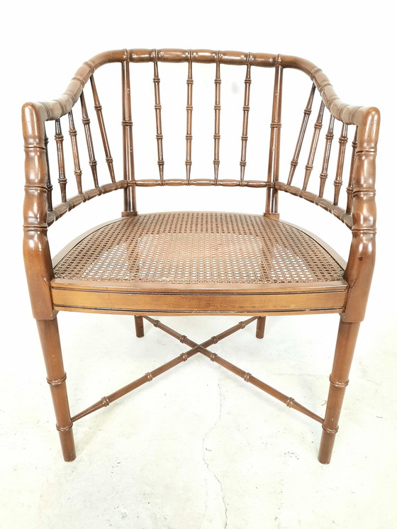 Image 1 of Englischer Regency-Sessel aus Bambus