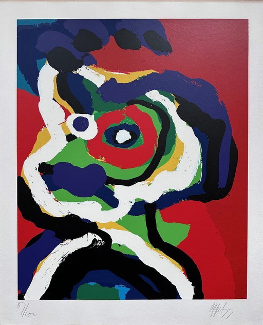 Karel Appel - Thursday "Green head" silkscreen print