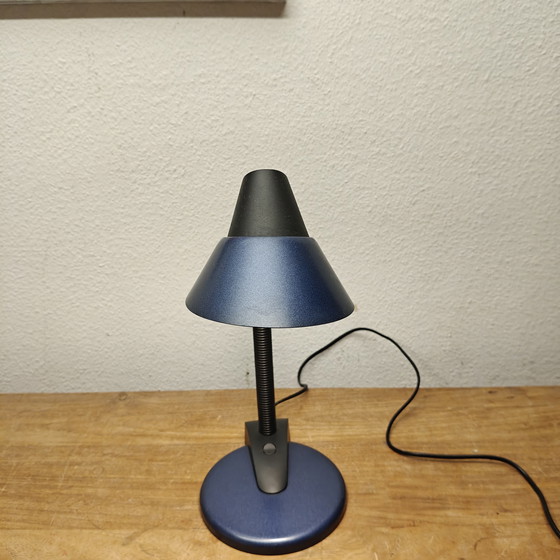 Image 1 of Lampe de bureau postmoderne de Massive – Bleu et noir – Années 1990
