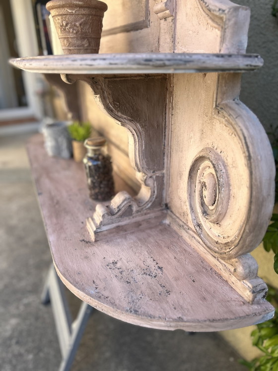Saint-Hubert wandplank van massief hout – 19e eeuw – Antieke patina – Wandrek, Wood (photo 6 of 12)