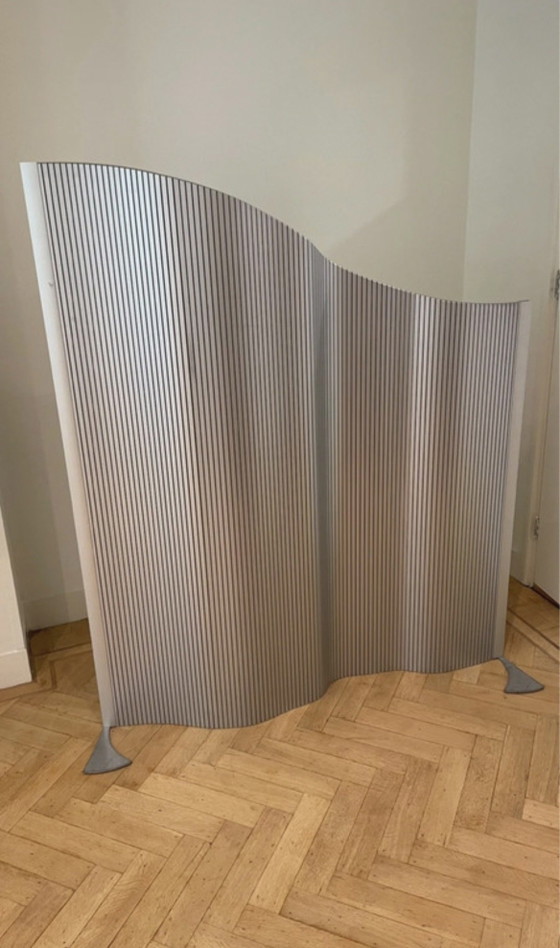 Vintage Room Divider/Partition Silver Aluminum – Room screens, Plastic, Aluminium (photo 5 of 5)