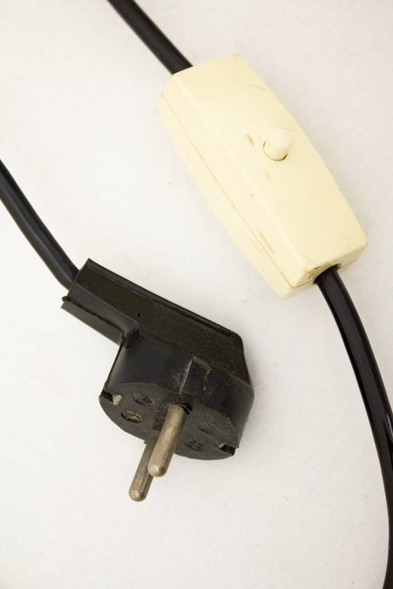 Image 1 of 70’s vintage glazen chrome Space Age tafellamp 