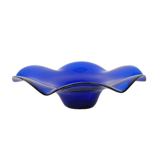 Plato de cobalto, diseño danés, década de 1970, fabricado en Dinamarca.