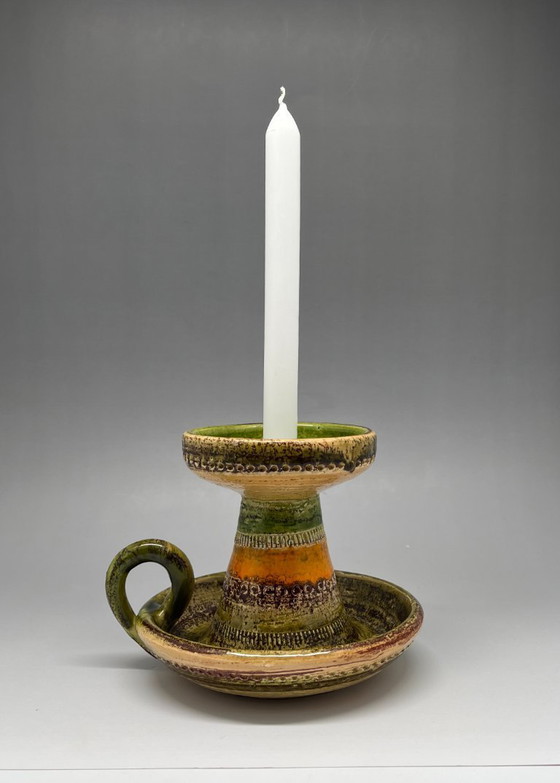 Image 1 of Candelabro Bitossi 'Rimini Verde' de Aldo Londi, años 60