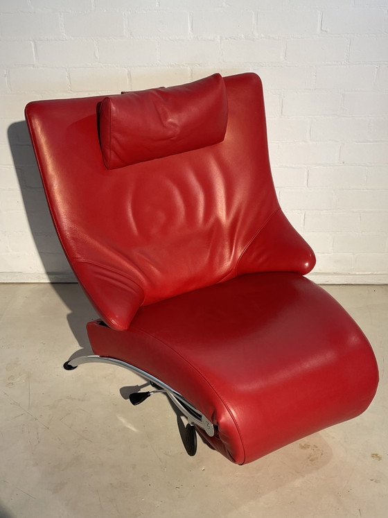 WK Wohnen Vintage Art Deco Retro – Verstelbare relaxstoel, Chrome, Leather (photo 4 of 13)