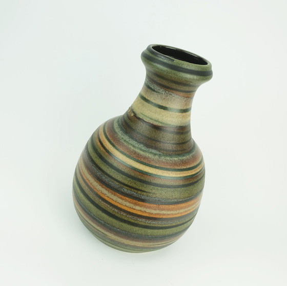 Image 1 of Dumler & Breiden Mid Century Keramik Vase Modell Nr. 476/32 Stripe Dekor 1960S