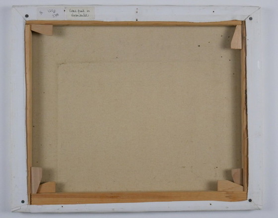 Image 1 of Old brick bridge in Normandy - Signed oil painting