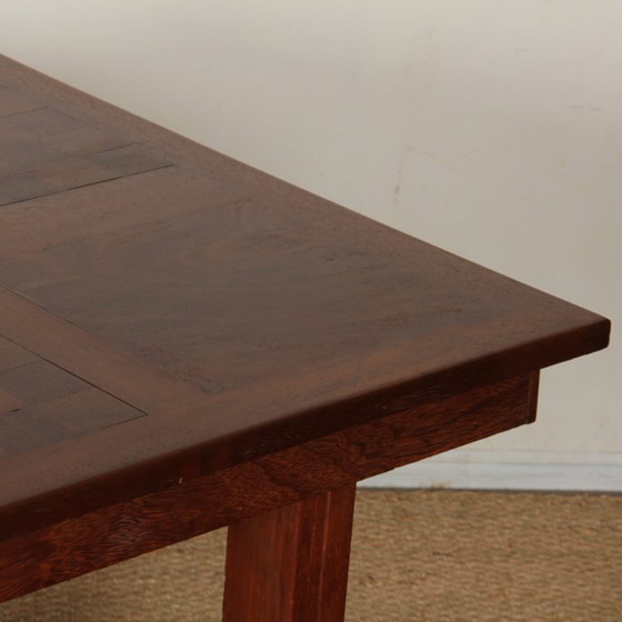 Image 1 of Dining table in wood and brass, French work, 1940