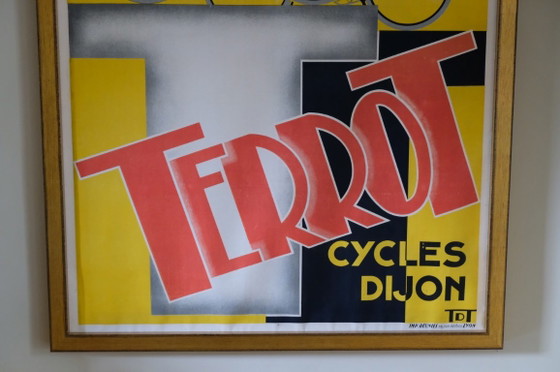 Spectacular and rare 1933 Terrot Cycles Dijon Vintage Poster – Lithographs & prints, Wood (photo 3 of 21)