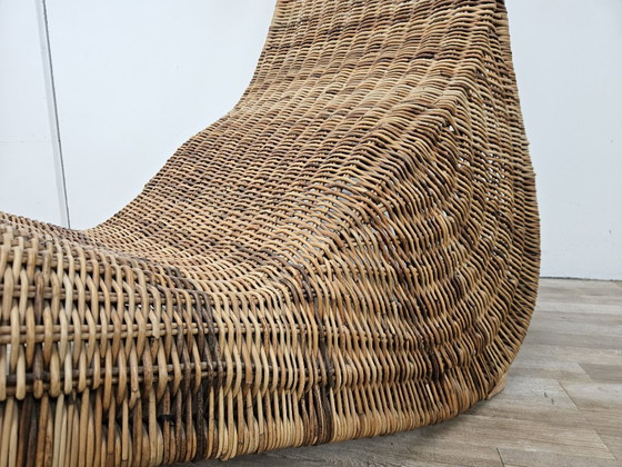 Rattan Chaise longue, Ikea, Korbgeflecht, Braun, Organic Modern (Foto 7 von 10)