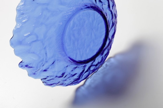 Image 1 of Ciotola in vetro blu cobalto di metà secolo, realizzata da Uno Westerberg / Pukeberg / Svezia / anni '70