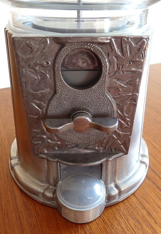 Image 1 of gum vending machine, M&M's, piggy bank