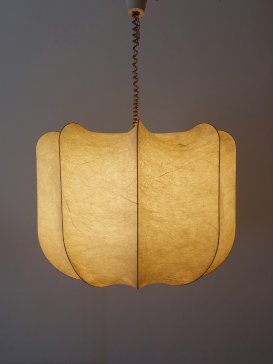 Image 1 of Very large vintage Cocoon pendant lamp by Friedel Wauer for Goldkant