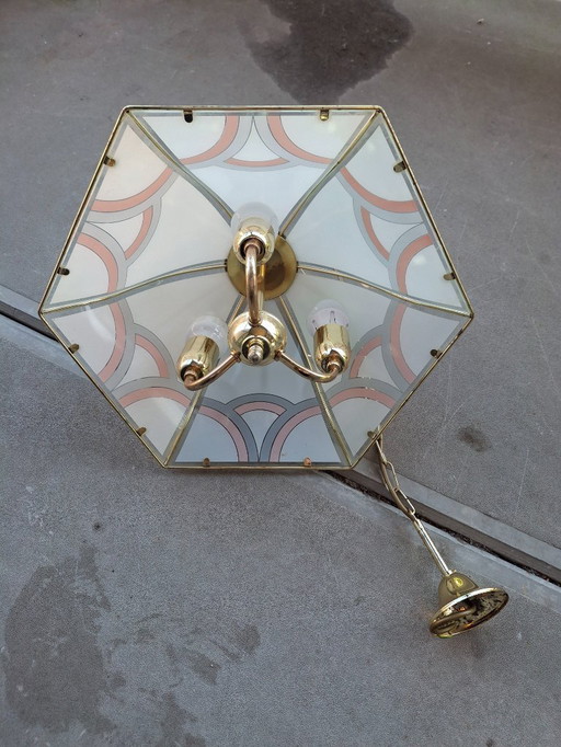 Art Deco glass pendant lamp