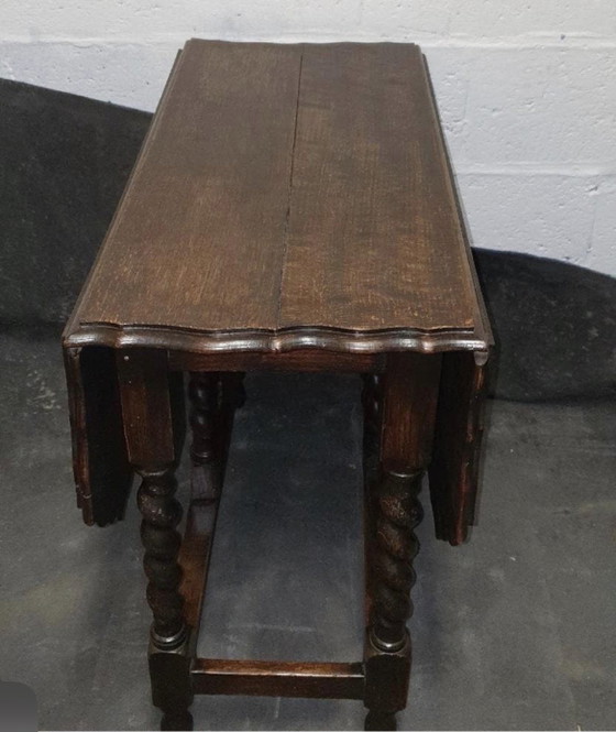 Antiek Getordte Hangoortafel – Wood (photo 9 of 10)