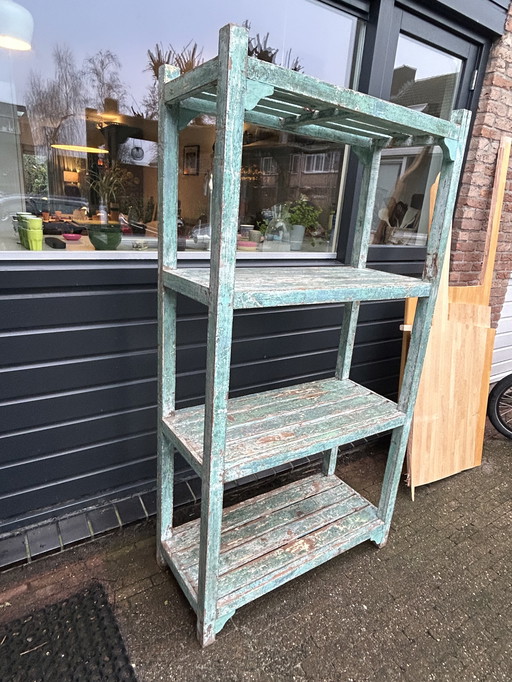 Vintage Brocante Wooden Rack | Industrial Design