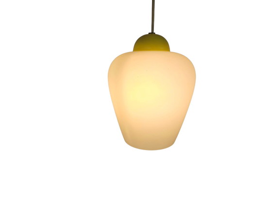 Image 1 of Diseño holandés - Philips - Louis Kalff - Lámpara de cáliz - vidrio satinado - años 50