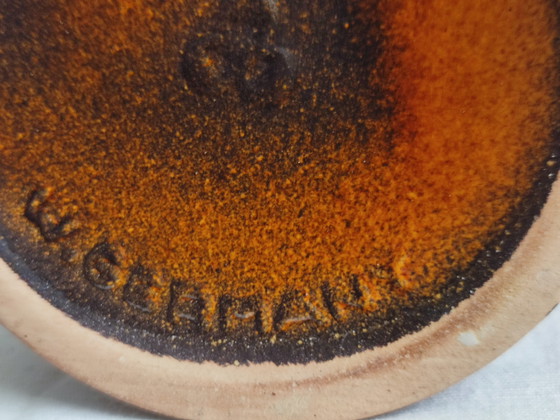 Image 1 of Vintage Scheuring West Germany 447-22 Vaso caraffa rosso marrone lava