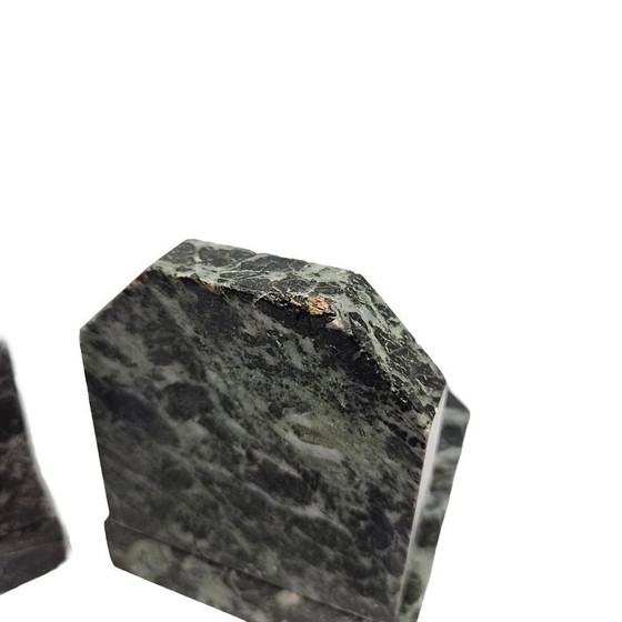 Image 1 of Französische Art-Deco-Buchstützen aus Marmor, 1930er Jahre