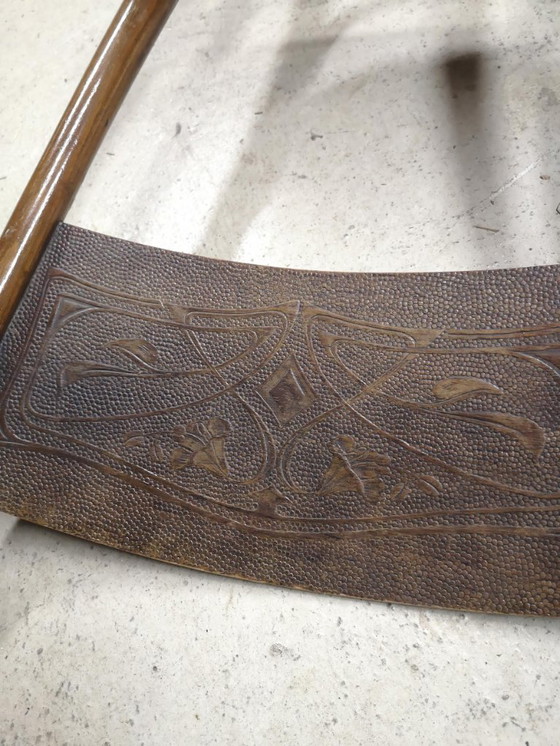 Image 1 of Authentieke BAUMANN bistrostel - Vintage gebogen hout met Art Nouveau-decoratie