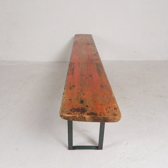 Image 1 of Klappbank, Klappbank für die Terrasse, 215 cm lang, 1960er Jahre