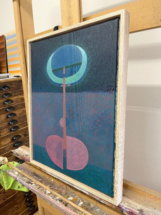 Image 1 of Cuadro original, "FIGURINE 2", óleo sobre lienzo, incluye marco, 53,5 cm x 43,5 cm