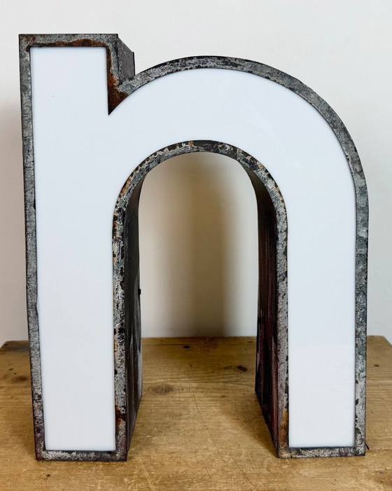Image 1 of Vintage Illuminated Advertising Letter N , 1960s