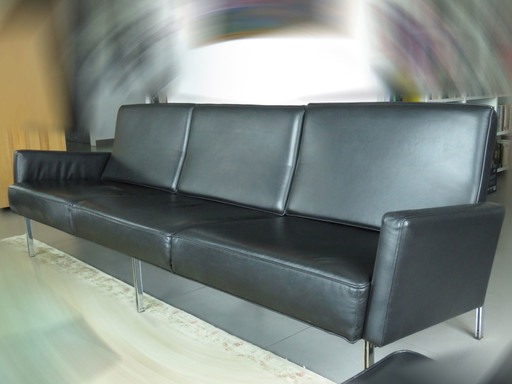 Florence Knoll 3-Sitzer-Sofa schwarz