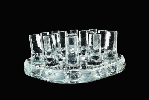 Georgshutte 1970 Alemania Occidental Theewarmer Rechaud Kristal