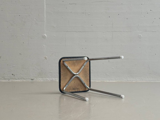 Image 1 of Tabouret Kelko avec assise en similicuir noir, années 1960