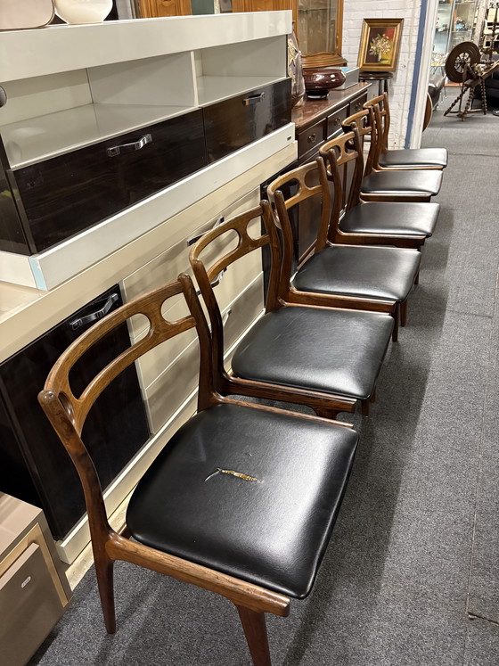 Image 1 of Johannes anderson vintage eetkamerstoelen 6 stuks