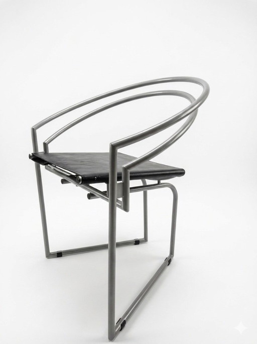 3x Mario Botta – Latonda-stoel voor Alias, Italië, circa 1987 (versie met gladde lederen zitting, niet-geperforeerd)