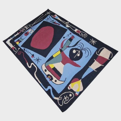 Joan Miró Femme et Miroir Tapiz tejido a mano | Arte textil de lana y algodón (104 × 79 pulgadas) (photo 2 of 9)