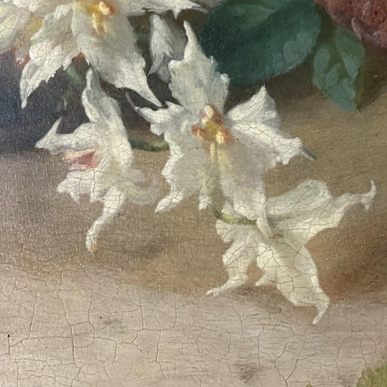 Henri Robbe, Bunch of Flowers Still Life, Oil on Panel, 1840s – Paintings & Drawings, Wood (photo 5 of 18)