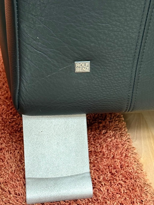 KLASSIKER ! Rolf BENZ 322 Leder-Sofa Dreisitzer schwarz